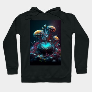 Futuristic Magic Flower Garden Hoodie